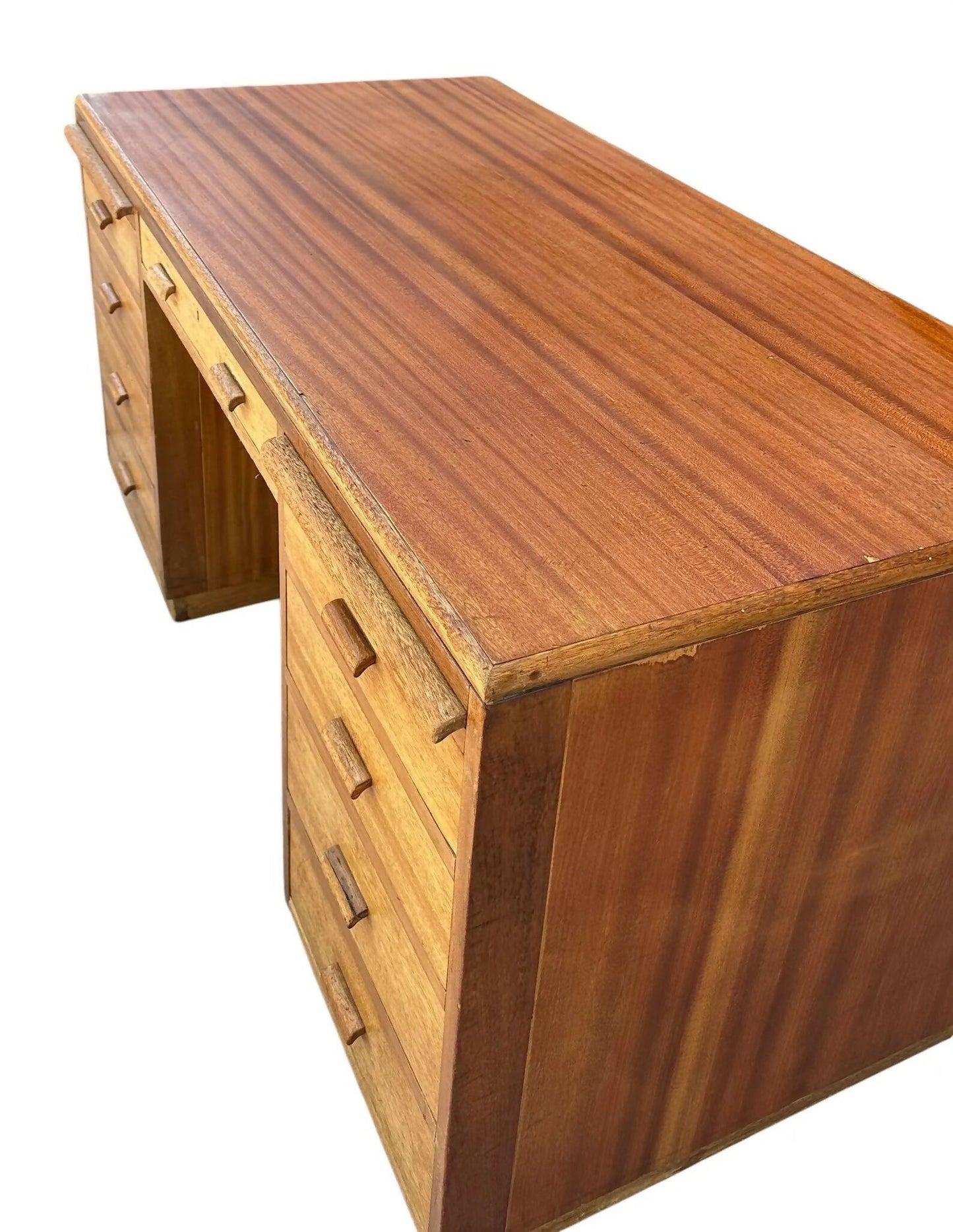 Mid century Teak vintage pedestal desk Oxford University