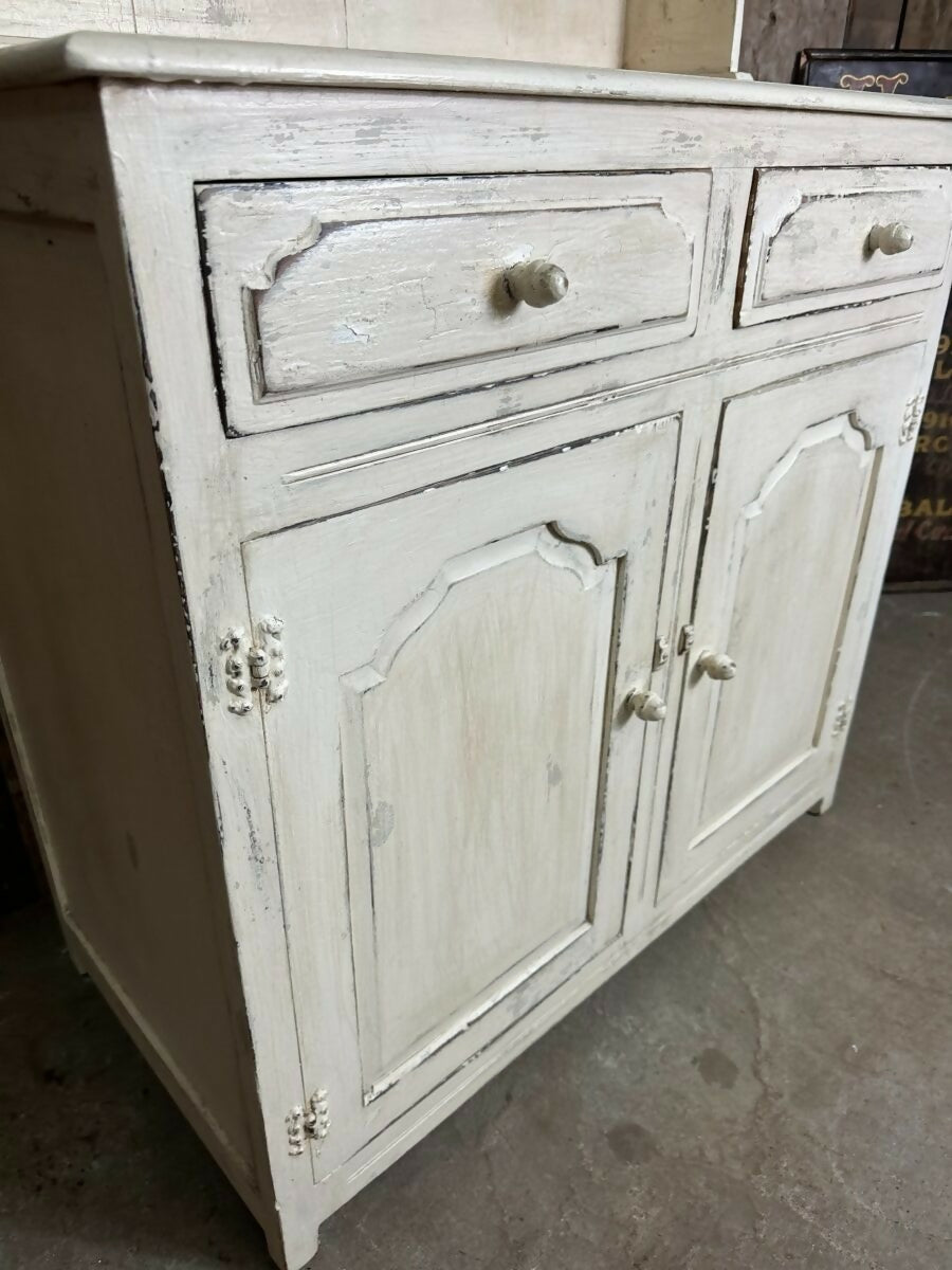 Vintage Painted Oak Dresser Housekeeper’s Cupboard