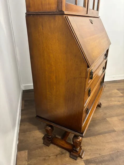 Vintage Oak Bureau Bookcase