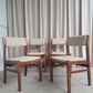 Vintage Mid Century Set Of 4 Dining Chairs Danish Scandi Retro R742