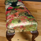 Maple & Co Oversized Antique c1900 Bench Footstool in Timorous Beasties Pinyin Tree Velvet