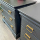 Pair of Vintage Stag chest of drawers / oversized bedside tables painted in dark grey