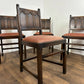 Vintage Set Of Four Oak Priory Style Dining Chairs