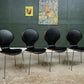 4 Dwell Bentwood Dining Chairs - Black Leatherette Seats - MCM Style