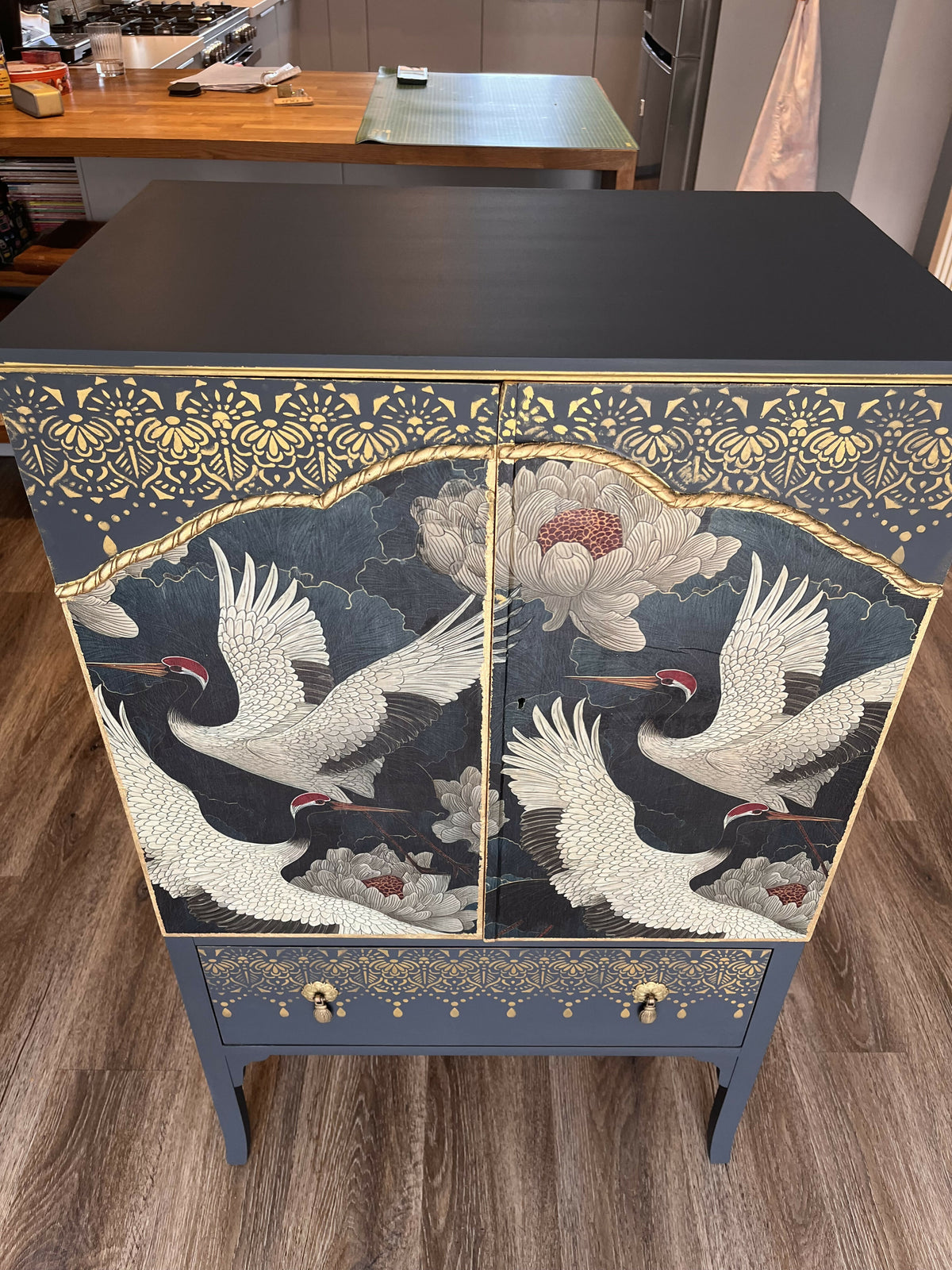 Hand Painted Drinks Cabinet