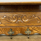 Coat Rack Vintage French Oak Wall Mounted 6 Hooks Carved Rack Hanger LOT 6209