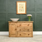 Victorian Pine Rustic Kitchen Sideboard with Cupboard & Drawers