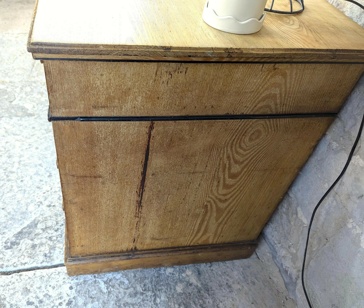 Victorian Ash Pedestal Desk - Arts & Crafts - Refinshed Top