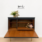 Black Nathan teak TV stand, sideboard, drinks cabinet, media unit, mid century modern, vintage, refurbished, upcycled, console