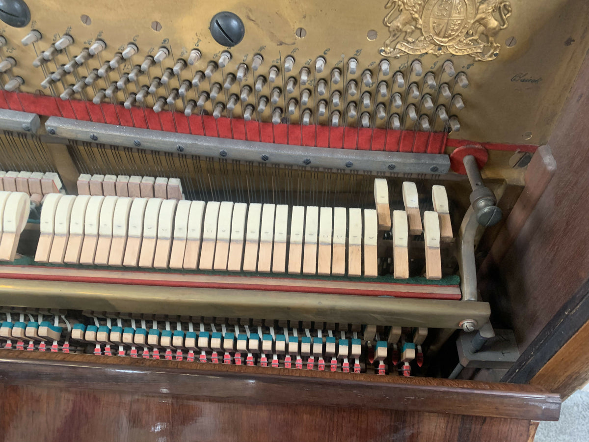 Antique/Vintage Erard Upright Piano Walnut Case Serial 84775 Chas J Fox Leeds Royal Crest