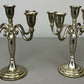 Pair of Candelabras Vintage French Style Metal Five Arm Candle Holders LOT 6481