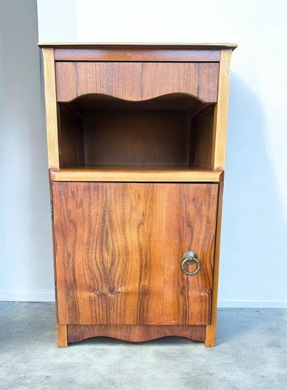 Vintage Walnut bedside cupboard side table