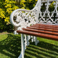 Coalbrookdale Style White Vintage Ornate Garden Bench