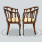 Two Edwardian Mahogany Tub Chairs His & Hers Upholstered Seats FREE UK Delivery