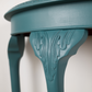 Large Teal Demi Lune Console Table | Upcycled Vintage Half Moon Hallway Table