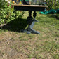 JAYCEE VINTAGE 1970s UPCYCLED COFFEE TABLE - SOLID OAK - GREY/NATURAL OAK TOP