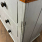 Victorian Pine Three Drawer Painted Chest with Stripped Top