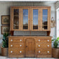 Large Antique Victorian Pine Glazed Dresser Housekeepers Cupboard