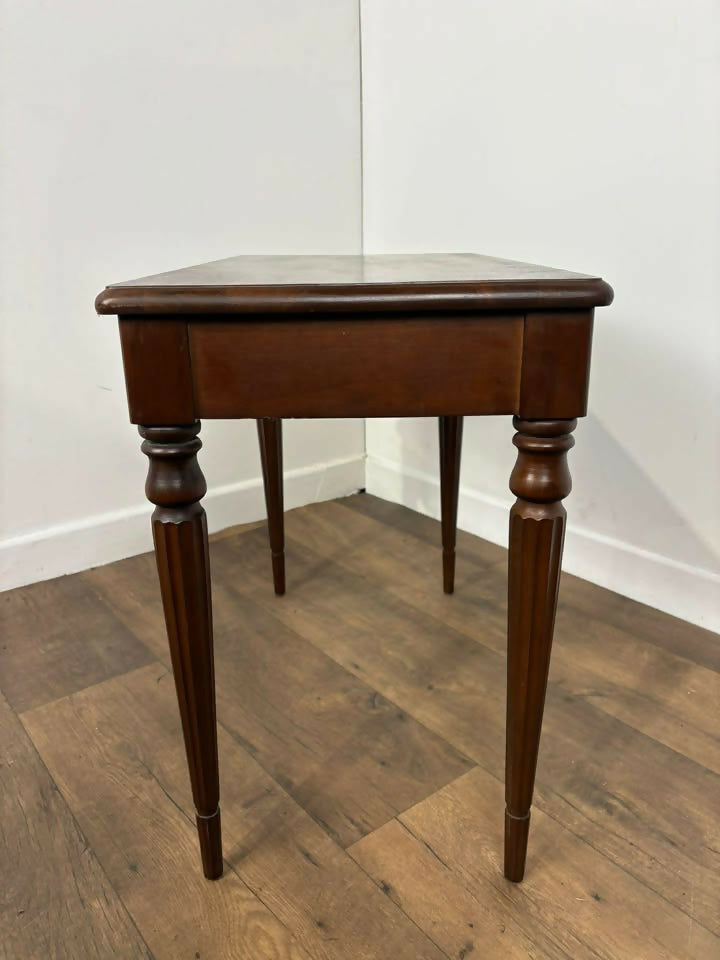 Reproduction Mahogany Storage Table with Lift-Up Top