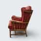 Ercol Cloister Wing Back Easy Fireside Armchair Red Golden Dawn *FREE Delivery