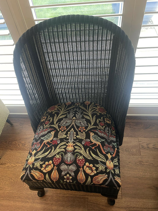 Occasional chair upcycled Lloyd loom mid century chic