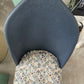 Mid century accent chair. Dark blue with matching material