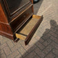 Victorian Glazed Bookcase With Adjustable Shelves & 2 Drawers