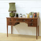 Vintage Desk Dressing Table Bow Front Solid Wood Retro DELIVERY