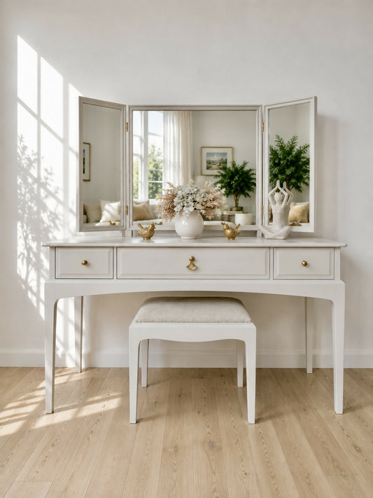 Stag Minstrel Dressing Table Console Table Retro Vintage Stool
