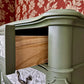 William Morris Style Large chest of drawers. Wood. Handpainted, with decoupage.