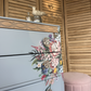 Harris Lebus Vintage Chest Of Drawers Painted Pale Blue with Floral Transfers Botanical