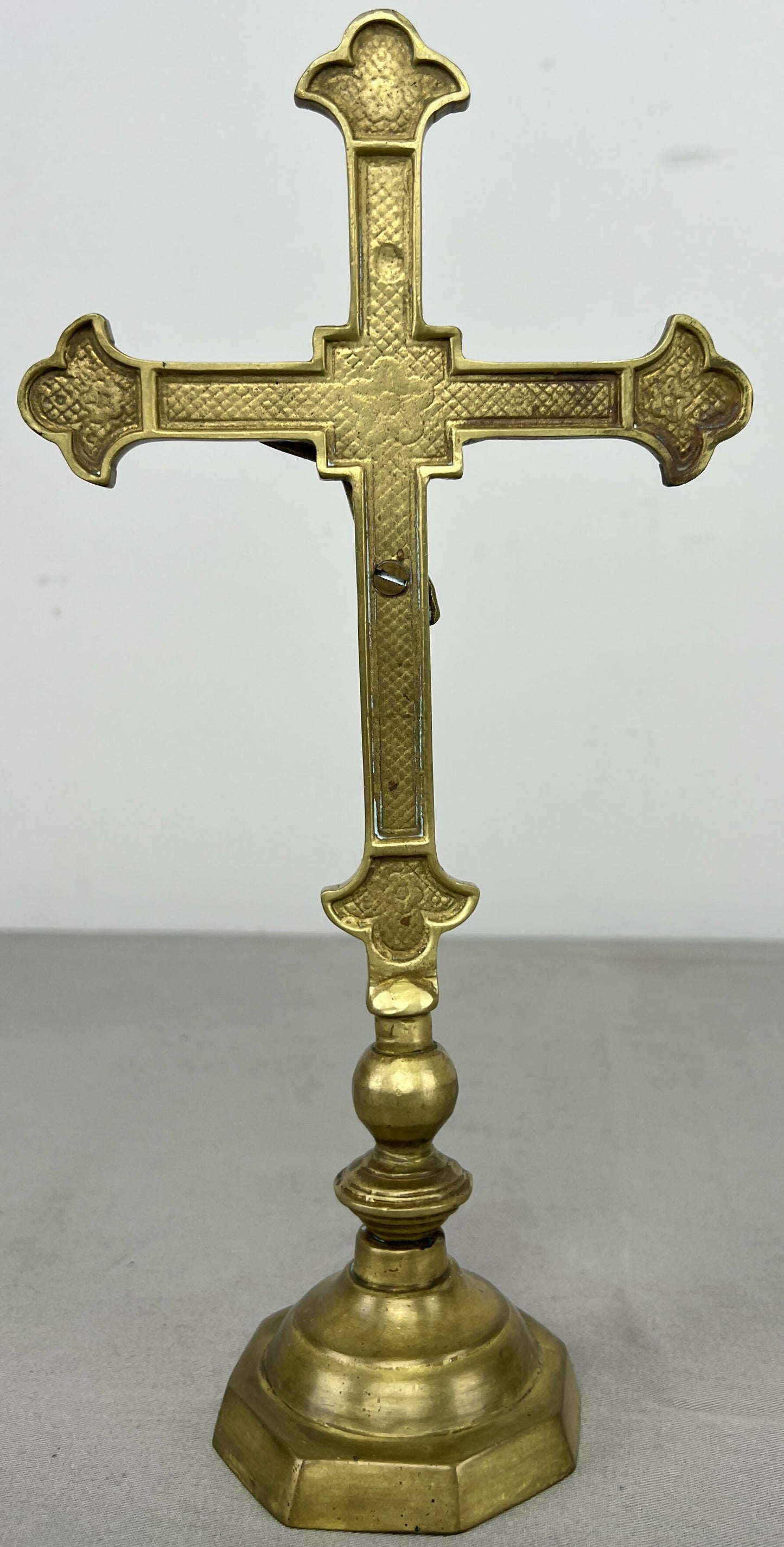 Crucifix Vintage French Style Standing Religious Cross Jesus Christ LOT 6430