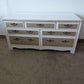 Vintage Luxury Chest of Drawers in White with Champagne Metallic Detailing
