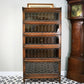 Globe Wernicke Barristers Bookcase in Oak with Diamond Leaded Panes
