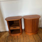 Danish Retro Teak Bedside Cabinets By Dyrlund W Tambour Doors