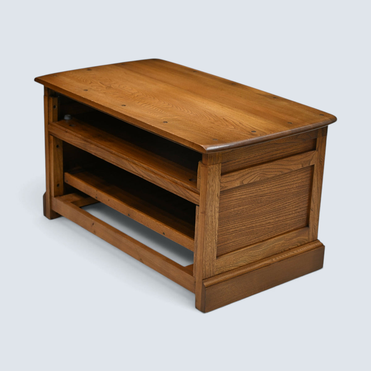 Ercol TV Video Stand Fall Front Video Store Golden Dawn Finish FREE UK Delivery*