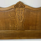 Bed Vintage French Louis XVI Oak Double Bed Frame Carved Headboard LOT 6376