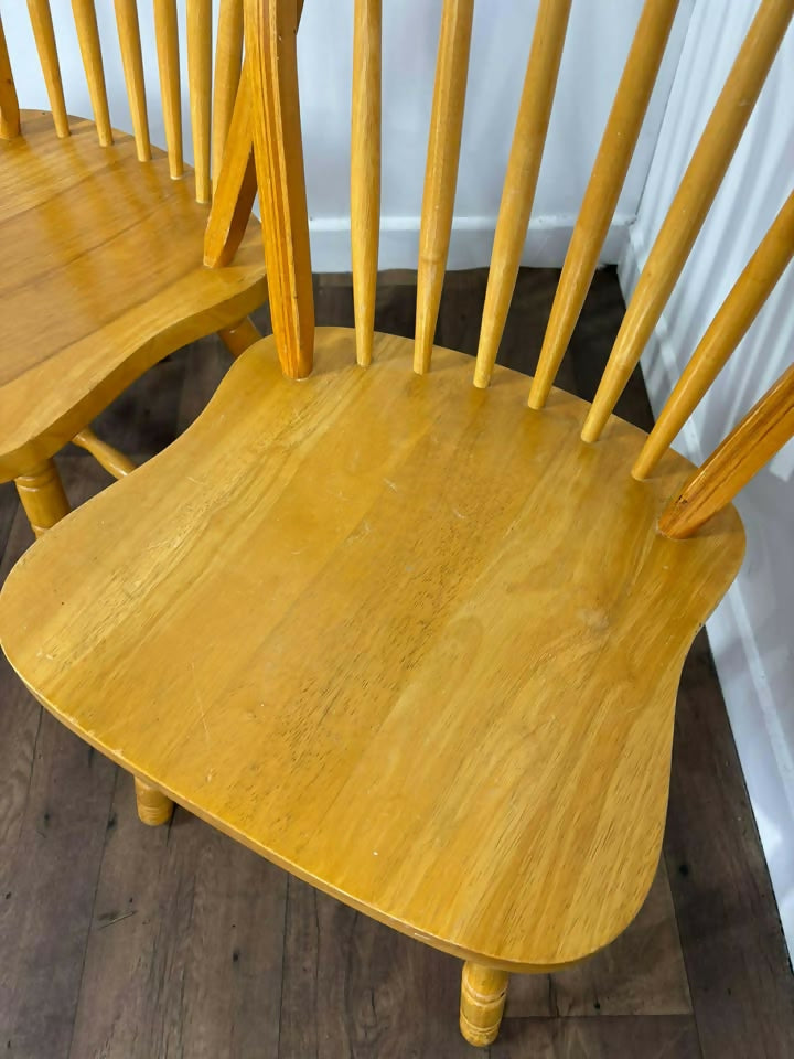 A Pair of Contemporary Hoop Spindle Back Chairs