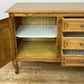 Cabinet Vintage French Louis XIV Oak Sideboard with Carved Cupboard LOT 6264
