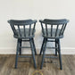 Set Of 2 Grey Hand painted Bar Stools