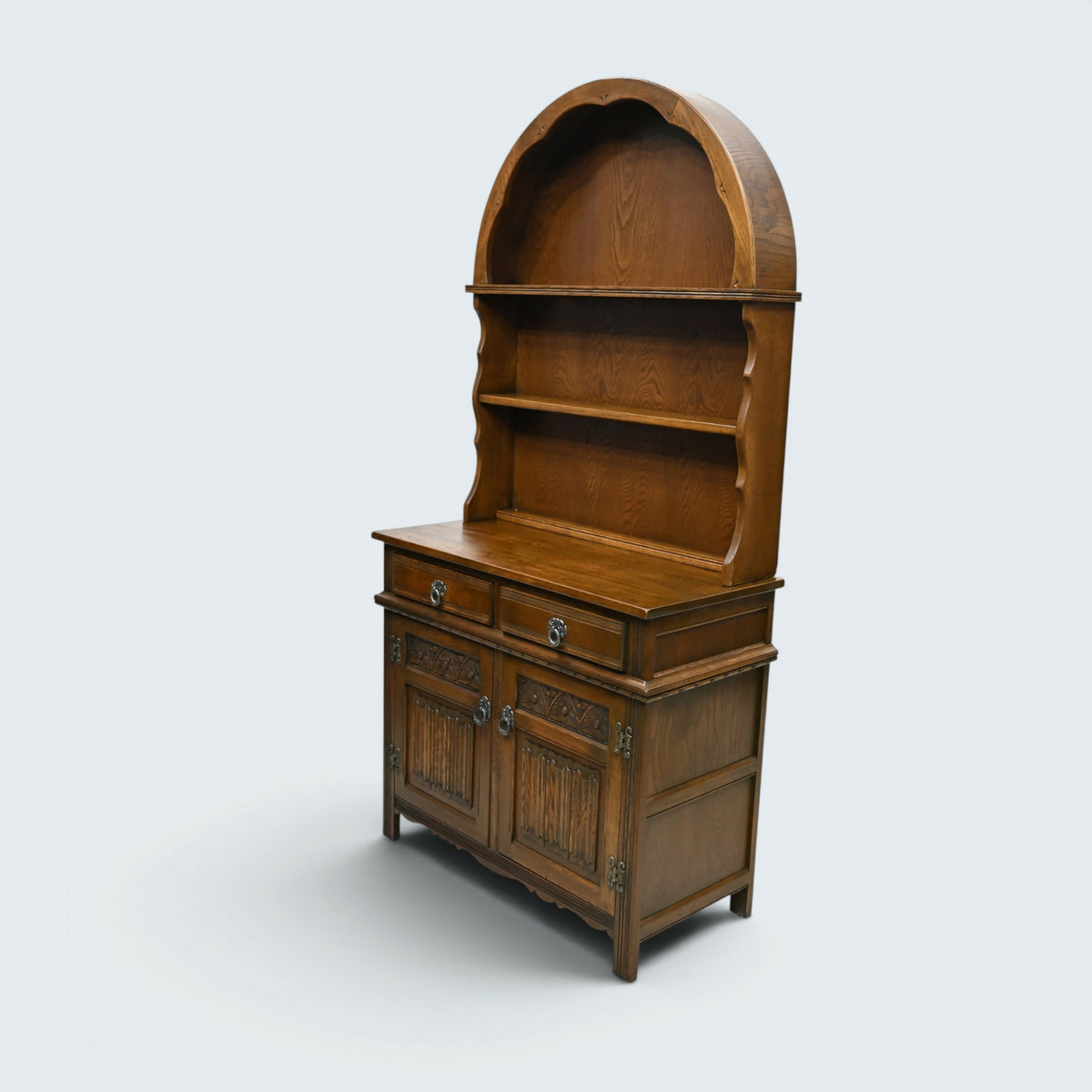 Old Charm Dome Oak Dresser In Light Oak Finish Tudor Style FREE UK Delivery