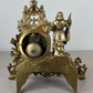 Mantel Clock Antique French Japy Frères Gilt Bronze Figure Clock LOT 3602