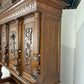 19th Century French Renaissance Style Carved Oak Buffet Sideboard / Cabinet