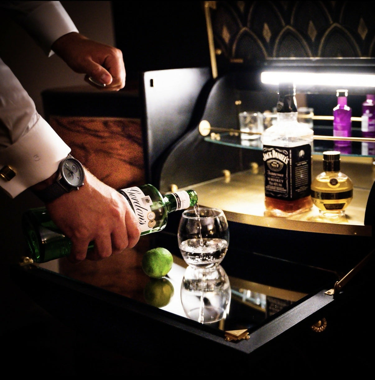 Louis Art Deco Drinks Cabinet Cocktail bar
