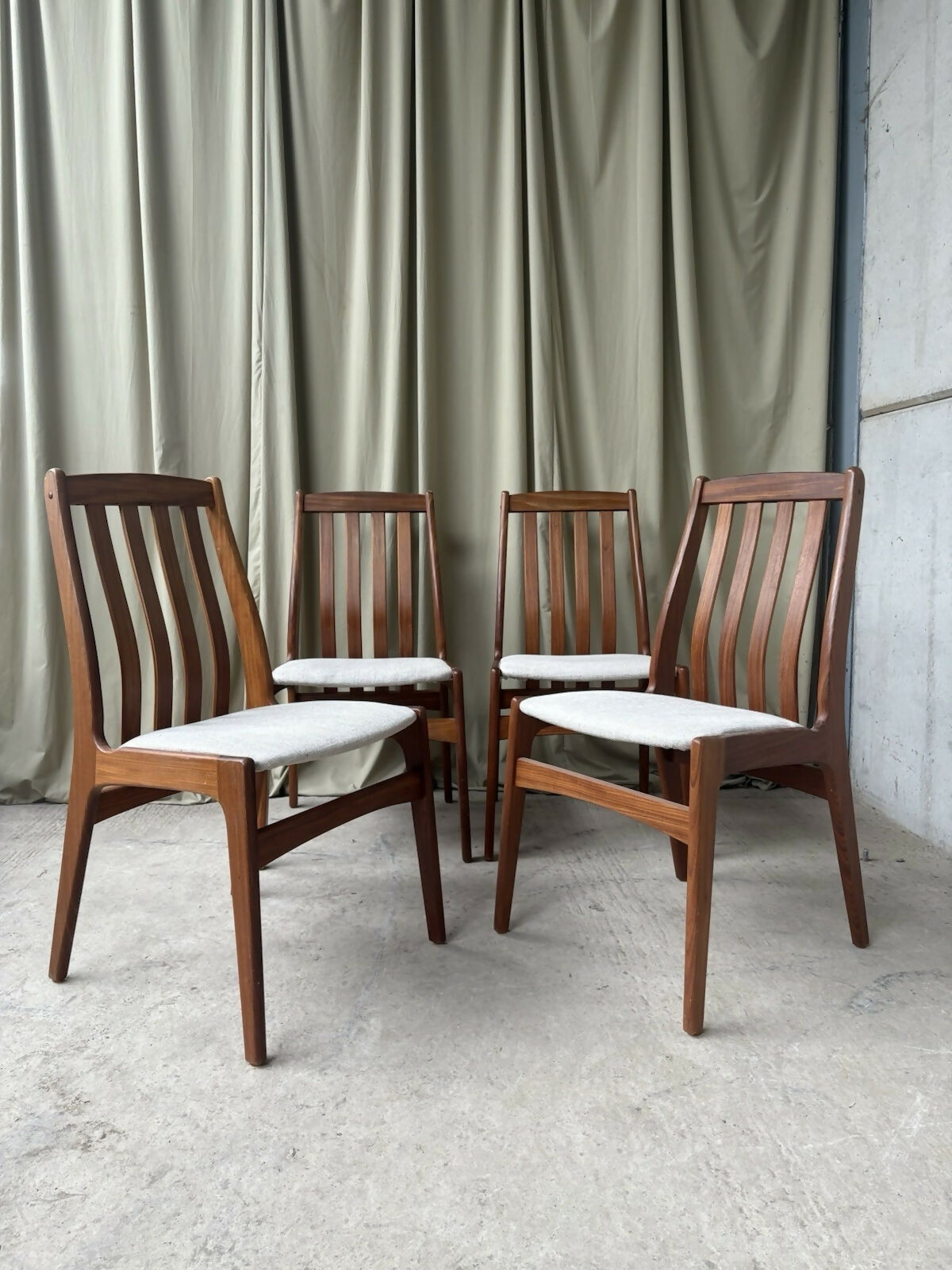 Vintage Mid Century 4 Schonning & Elgaard Danish Dining Chairs Retro Scandi R1005