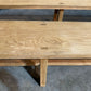 Very Long Pair Bleached Oak Dining Benches