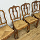 Dining Chairs Vintage French Louis Style Oak Set of 8 Upholstered Seats LOT 6345