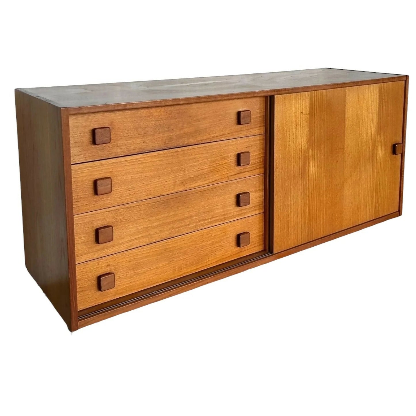 Domino Mobler Danish Teak Credenza | Mid-Century Modern Sideboard Cabinet
