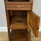 Bedside Table Antique French Style Marble Top Oak Cabinet Nightstand LOT 6244