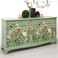 PAINT TO ORDER-Stag minstrel captains chest in green
